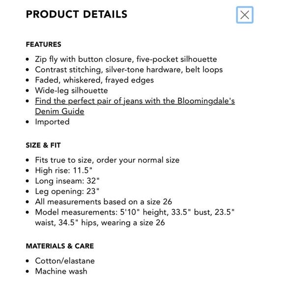 DL1961 Hepburn High Rise Wide Leg Jeans 32" Sz 26 In East Lake MSRP $219 NWT - Picture 9 of 16